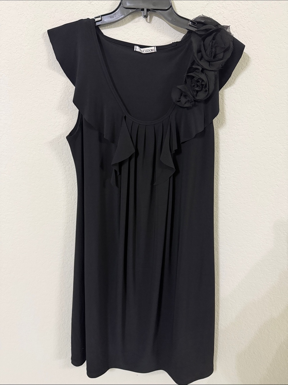 Nic & Dom Black Floral Trim Dress